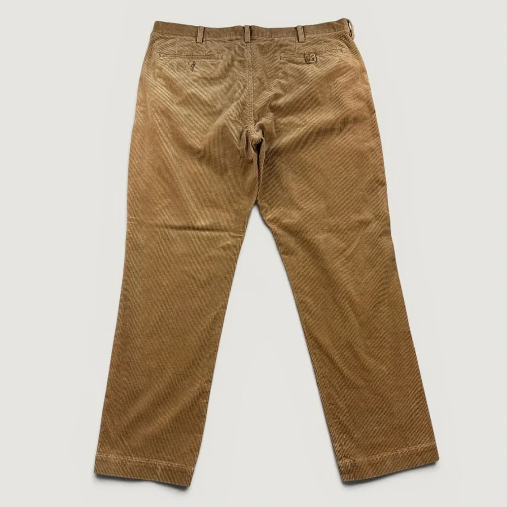 Polo Ralph Lauren Corduroy Pants Men 38x31 Tan Bedford Straight Fit Chino Preppy